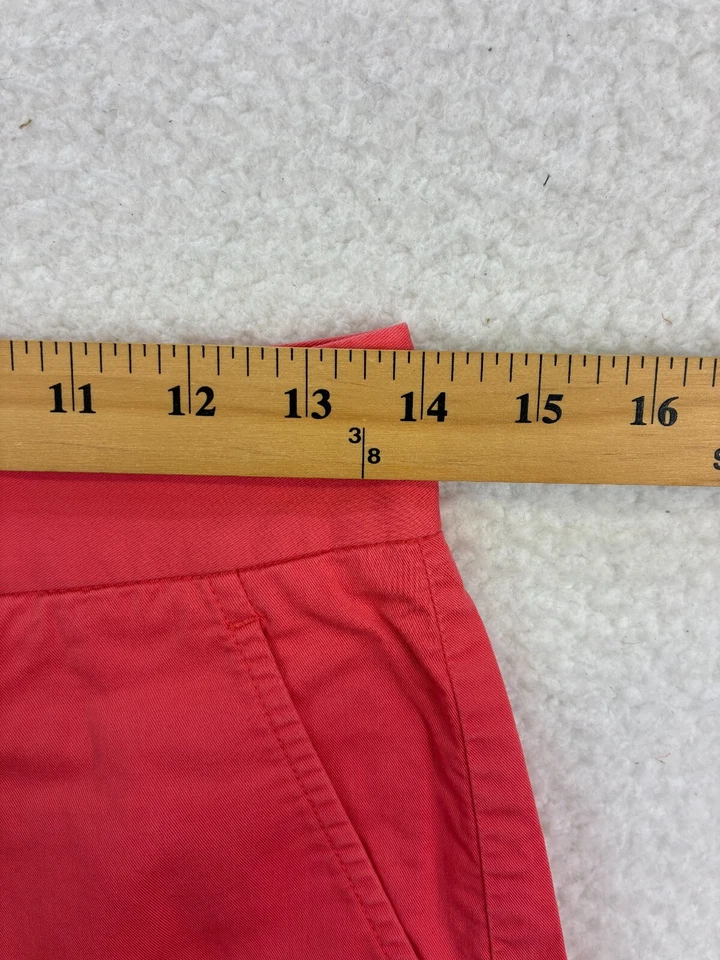 Pantalones Cortos Theory Para Mujer Talla 0 Rojo Coral Mezcla de Algodón Elastizados Bolsillos A Medida Foto 2 de 4