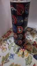 NEW Handmade NFL Tumbler Multi Team Logo Stainless Steel Cup Football Fan