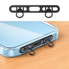 Double Rings Metal Phone Lanyard Connector Mobile Phone Lanyard Clip for Phone