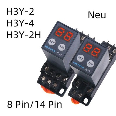 Neu 12V/24V Timer Relais Steuerschalter LED Digital Anzeigen 8 Pin Zeitrelais