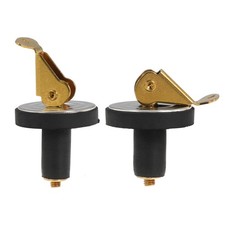 2 PCS 3/8 Inch Brass Boat Drain Plug Snap Handle Deck Marine Accessories