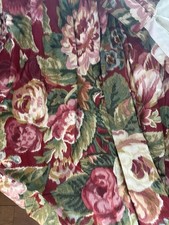 Floral Curtains 55” D X 43” Fixed Heading X 83” Lined Hamilton Terrace Rose Veg