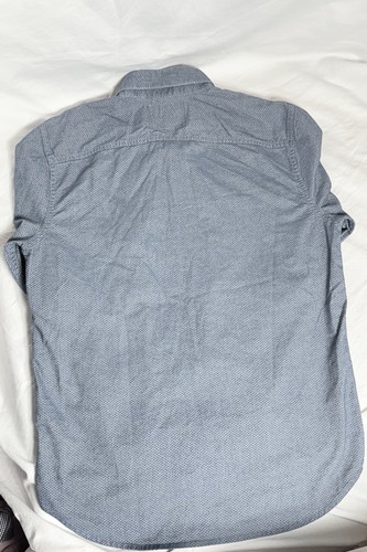 Hollister Men’s Epic Flex slim fit long-sleeve shirt Button Down BLUE Size S - Picture 4 of 6