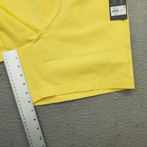 VRST Seersucker Shorts Herren Medium gelb Golf Performance Stretch entspannte Passform - Bild 4 von 8
