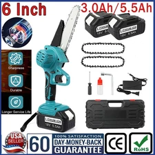6'' Electric Mini Chainsaw Cordless Handheld Wood Cutter Battery For Makita 18V