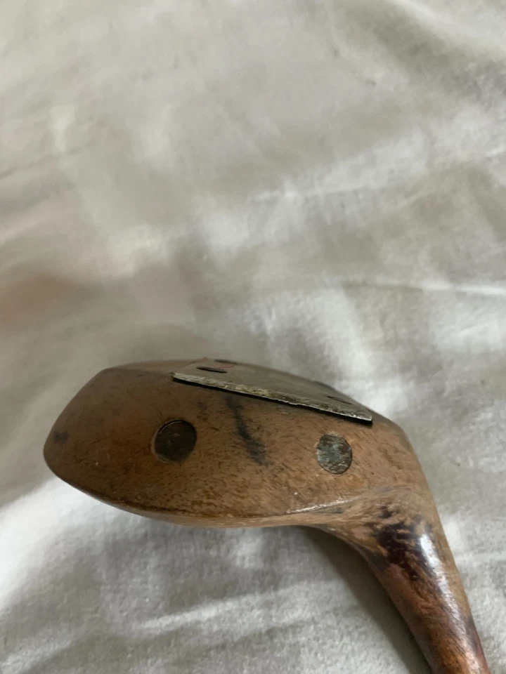 Club de golf Duncan gris nogal americano Brassie años 20 conductor de madera artesanal Foto 4 de 4