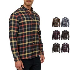 Chemise à manches longues Kronstadt pour hommes chemise à carreaux KSDean che...