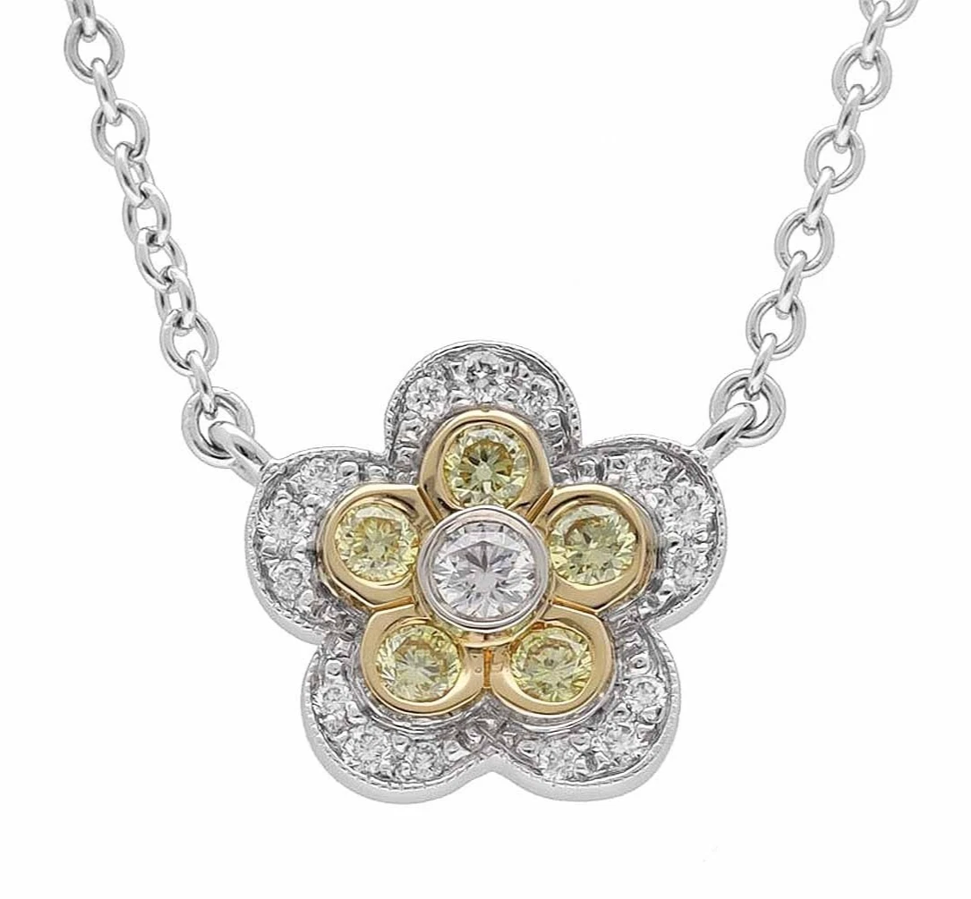 Tiffany & Co. Diamond Platinum Flowers & Plants Fine Necklaces