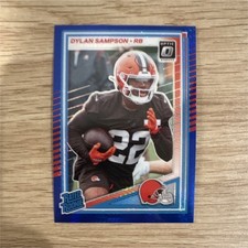 2025 PANINI DONRUSS OPTIC 238 DYLAN SAMPSON PURPLE SHOCK, BROWNS