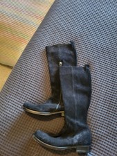 VINTAGE DSQUARED SUEDE BOOTS Size 36 Made In Italy Women's Black