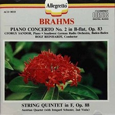 JOHANNES BRAHMS - Brahms: Piano Concerto No. 2 / String Quintet Op. 88 - CD