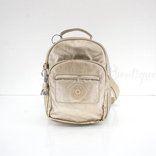Kipling Alber Mini Convertible Bag Backpack Polyamide KI0036 ToastyGold Metallic