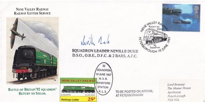 Nene Valley Railway Battle of Britain 92 Sqn Zug signiert von N Duke