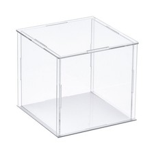 Clear Display Case Acrylic Box Assemble Box 10x10x10cm for Collectibles