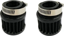 2PCS Black Crankcase Air Breather Filter 1Inch (25mm) Inlet For Engine Accessory