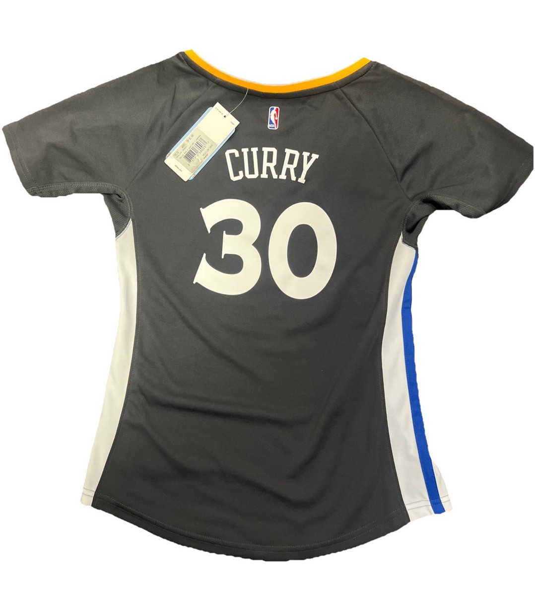 New Stephen Curry Womens Medium Gray Warriors Sleeve Adidas