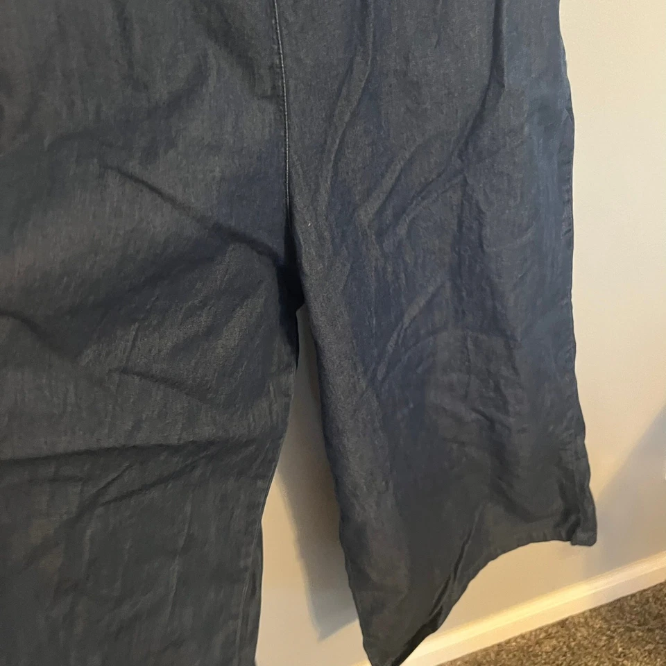 Женский джинсовый комбинезон Topshop Moto с прорезями Peekaboo размер 6 широкие штанины цельный - Изображение 3 из 4