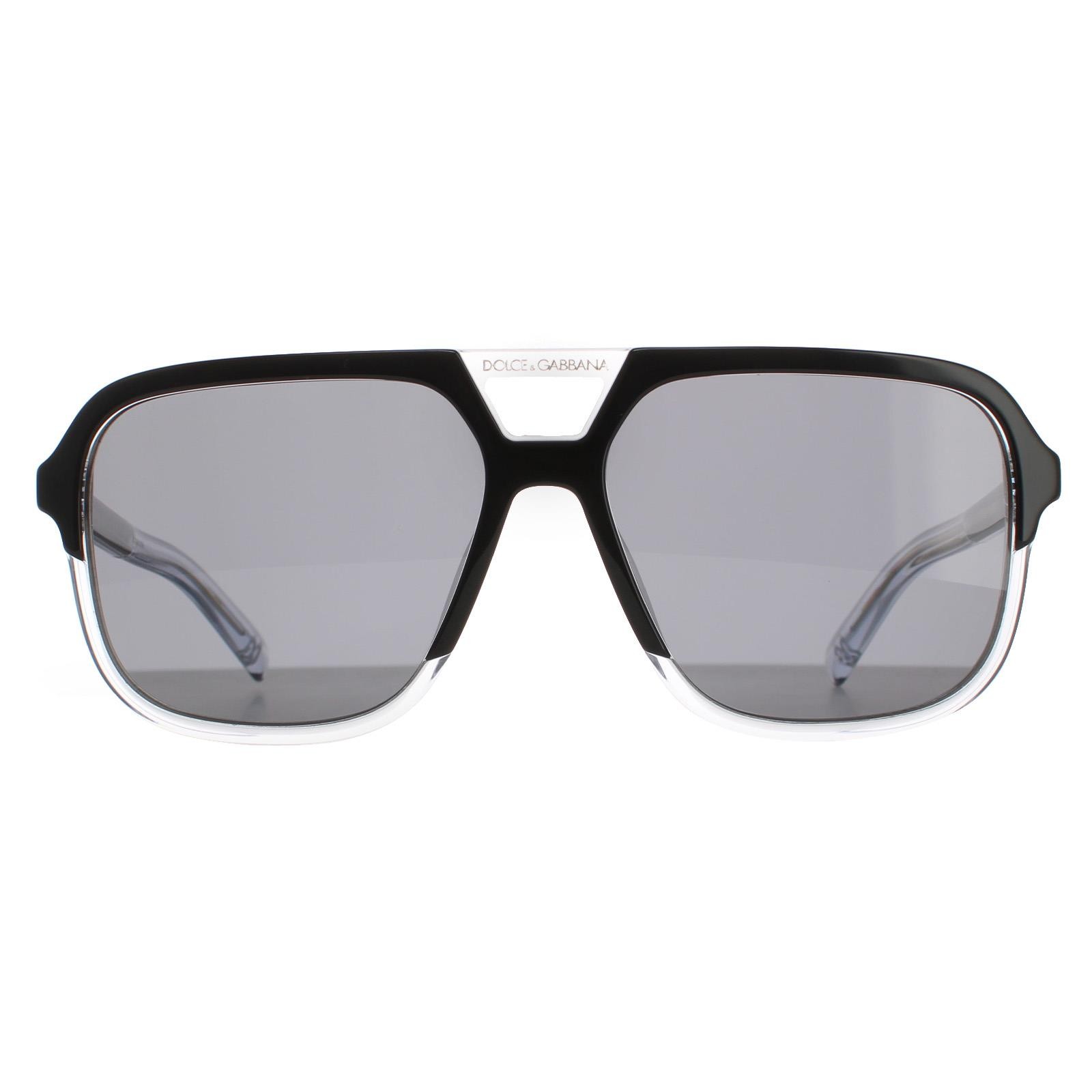 Dolce & Gabbana Sunglasses DG4354 501/81 Black on Crystal Dark Grey Polarised