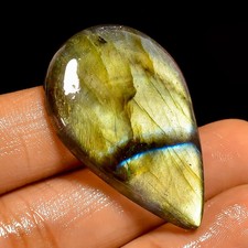 Top Quality Natural Labradorite Pear Cabochon Loose Gemstone 42 Ct 38X25X5 mm