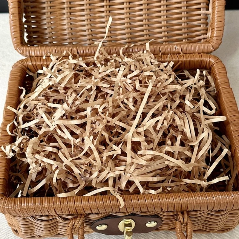 Imitation Rattan Wicker Suitcase Hand Gift Box Woven Cosmetic Sundries Organiser - Image 4 of 4