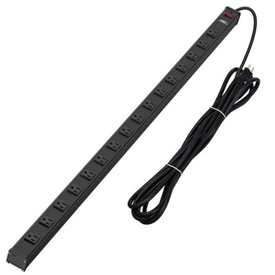 16-Outlet Heavy Duty Surge Protector Mount Power Strip,1875W/1800J(15ft Cord)