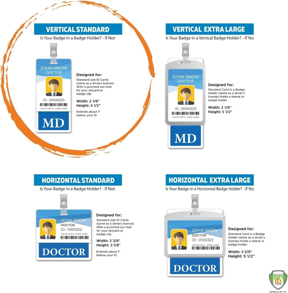 как выглядит Flexible RN Badge Buddy - Durable Dual-Sided ID Tag, Ideal for Registered Nurses фото