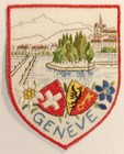 Écusson GENÈVE Suisse en tissu brodé - hauteur 6,6 cm