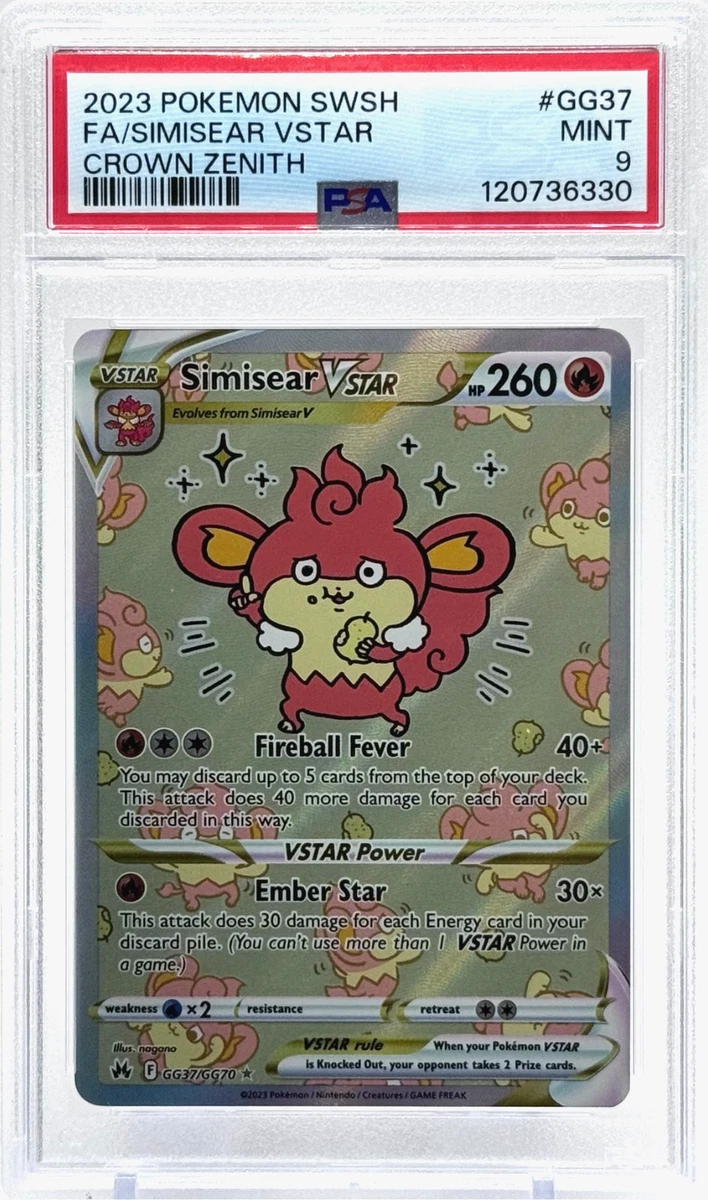 Simisear VSTAR Pokémon TCG Cards for sale | eBay