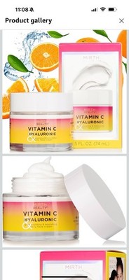 Mirth Beauty Vitamin C & Hyaluronic Acid Face Cream Moisturizer 2.5 fl oz