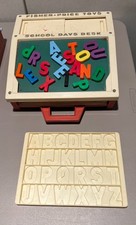 Vintage 1972 Fisher Price School Days Portable Play Desk 176 Nearly Complete