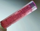 Red Rare Pricey Beautiful Purple Cap Tourmaline Crystal Raw Natural Specimen — photo 3
