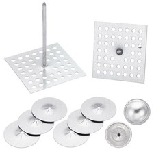 50 Sets Perforated Insulation Pins 2-1/2inch 1.5 Inch Self Locking Washers