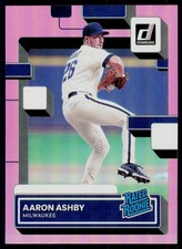 2022 Donruss Aaron Ashby 36 Holo Pink RC Milwaukee Brewers