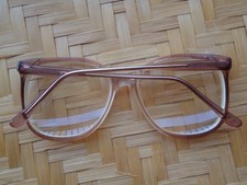 VTG Women's Eye Glass Frames Tan Brown Plastic 54-20-140 80s Barb Retro Granny