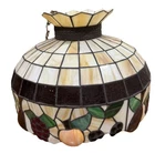 VTG Tiffany Style Stained Glass Hanging Pendant Lamp Fruit 3D Large