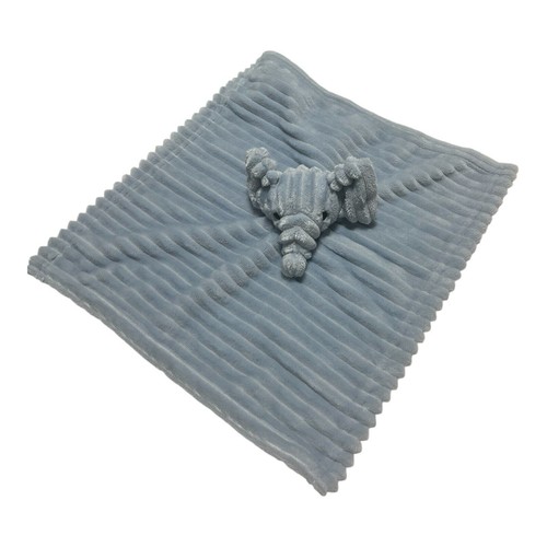 Mon Lapin Blue Elephant Baby Lovey Plush Security Blanket Ribbed - Picture 3 of 8