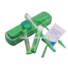 8 Ps/Kit Dental Green Orthodontic Hygiene Oral Cleaning Care Brush Floss Thread