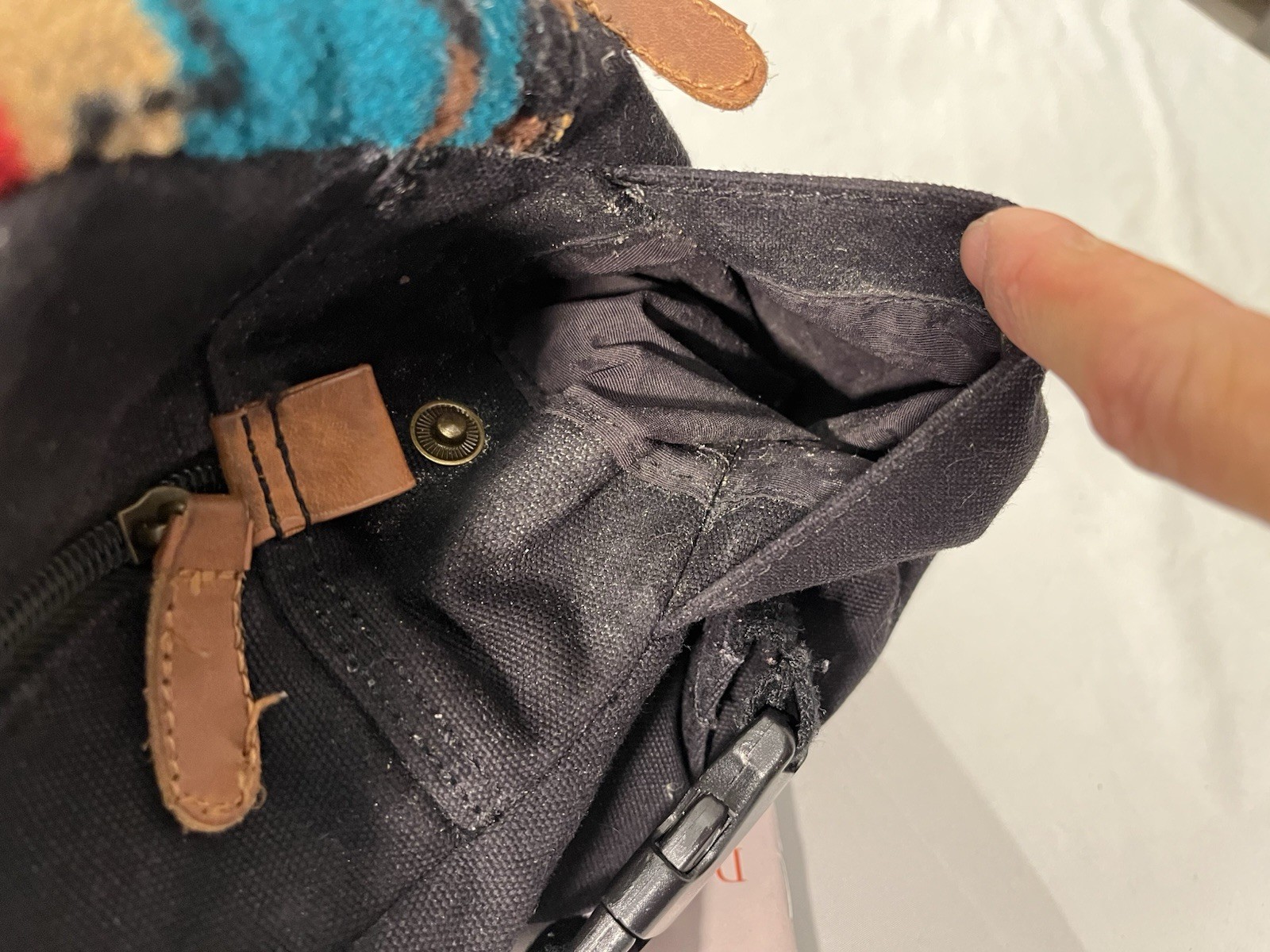 Pendleton Rare Vintage Backpack Native Western Gr… - image 14