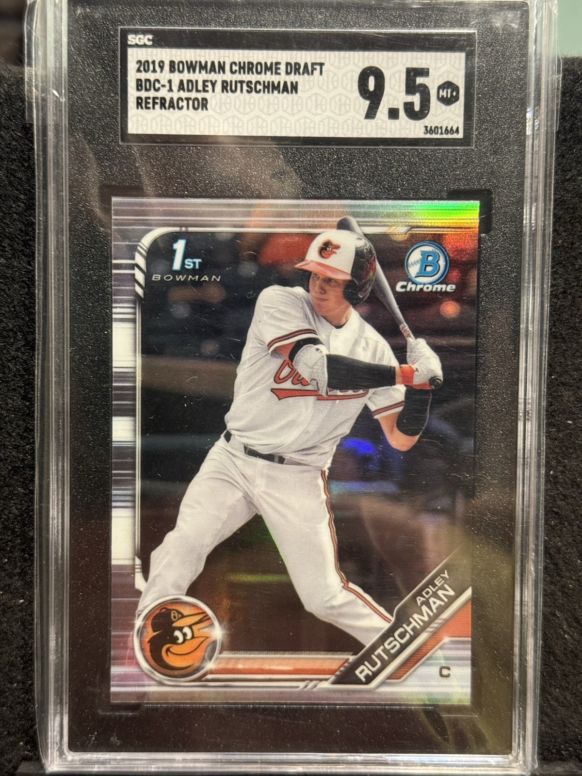 2019 Bowman Chrome Adley Rutschman 1st Bowman Refractor SGC 9.5 Mint+ Orioles