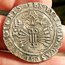 (1474-1504) FERDINAND & ISABELLA COLUMBUS ERA 4 REALS    TOLEDO  MINT  S-1047