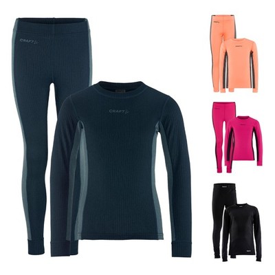 Craft Kinder Skiunterwäsche Set Thermounterwäsche Core Dry Baselayer Set Junior