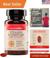 Vitamin B Complex for Women and Men - with Folic Acid Biotin B1 B2 B3 B6 B12 ...