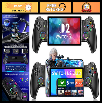 Wireless Pro Controller with Hall Effect Joystick, Programmable Back Buttons, Er