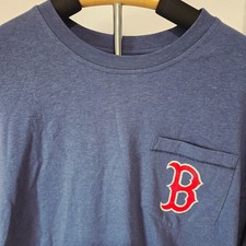 Majestic Men's MLB Boston American League Red Sox Pocket T-Shirt Navy Size M
