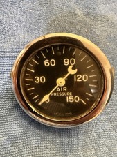 Stewart Warner 2 58 Air Pressure Gauge Curved Glass Crescent Moon Needle