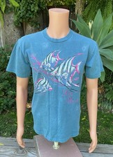 Vintage Key West Angel Fish Tshirt Coral Reef Resort Images USA Made Size Medium