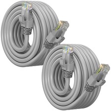 Cat 6 Ethernet Cable 20 Ft 2-Pack High Speed LAN Internet Patch Network UTP