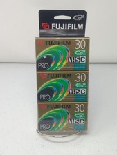 Fujifilm TC-30 3-Pack New VHS-C Camcorder Cassette EP 90min / SP 30min
