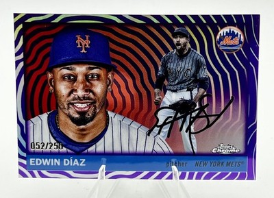 2025 Topps Chrome Platinum '55 Anniversary Vibrations Refractor /250 Edwin Diaz