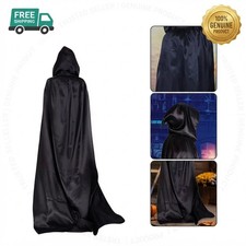 Hooded Cloak Halloween Wizard Cape Full Length Role Play Robe